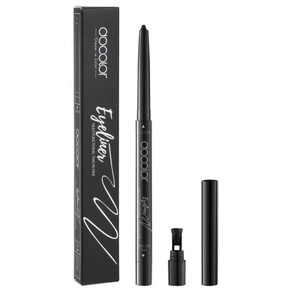 docolor Eyeliner Gel Eye Liner Pen Ultra-Pigmented Waterproof Smudge-proof Gel Eyeliner Pencil, Black - Image 2