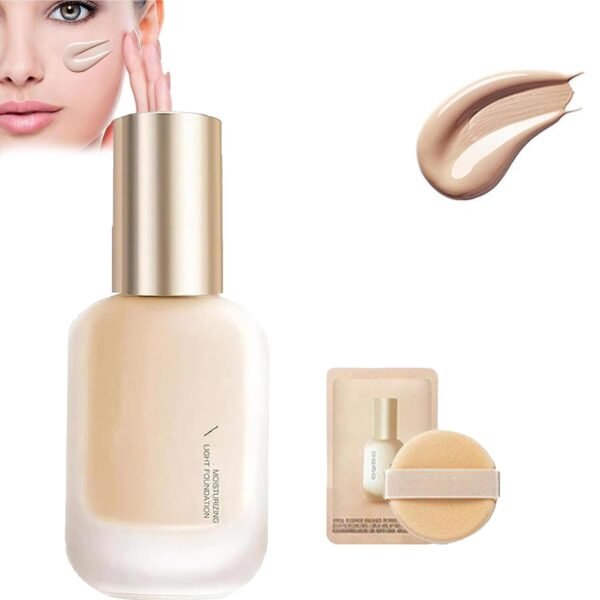 Updo Foundation, Korean Foundation, Uodo Matte Face Makeup Liquid Foundation Primer, Hydrating Waterproof and Light Long Lasting Foundation, Invisible Foundation Makeup (W03,Hydrating) - Image 2