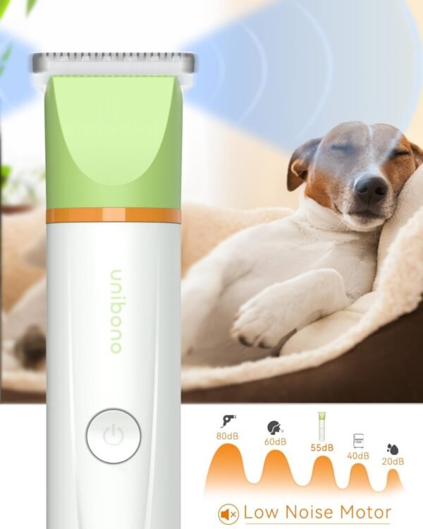 Dog Grooming Kit with Paw Trimmer, All-in-One Low Noise Electric Rechargeable Cordless Small Quiet Pet Clippers Foot Dog Hair Shaver with Stainless Steel Scissors and Comb for Dogs Cats at Home - Image 5