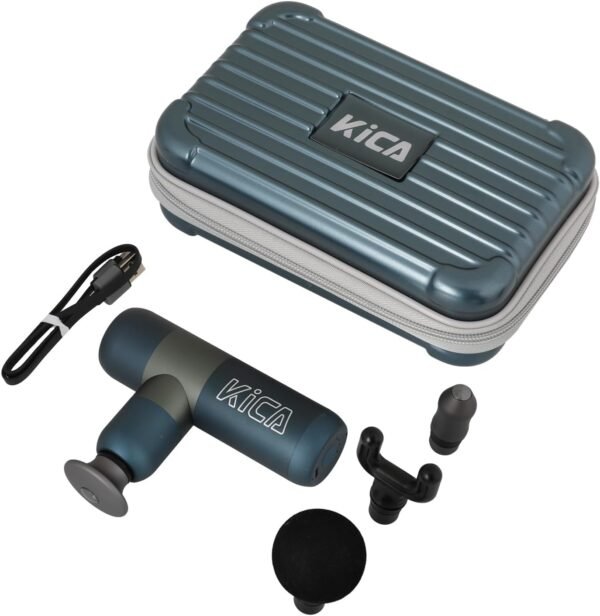 Kica Massage Gun for Athletes Portable Small-Deep Tissue for Body Arms Back Muscle Massager Relief Gem/Sports Pain Recovery,Intellengent Speed Control,Mini Pocketsize Blue - Image 3