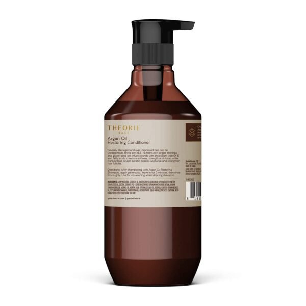 Theorie Argan Oil Ultimate Restoring Conditioner - Nutrient-Rich & Sulfate Free Restorative Haircare, Safe for Color & Keratin Treated Hair - 800mL - Image 3