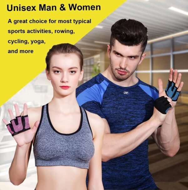 Workout Gloves for Women Men, Barehand Gloves for Weight Lifting, Weight Grips for Women Gym Gloves for Women Weight Lifting - Image 3