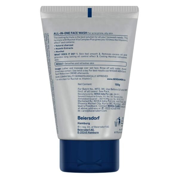 Nivea Men All In 1 Face Wash 100Ml by Nivea - Image 9