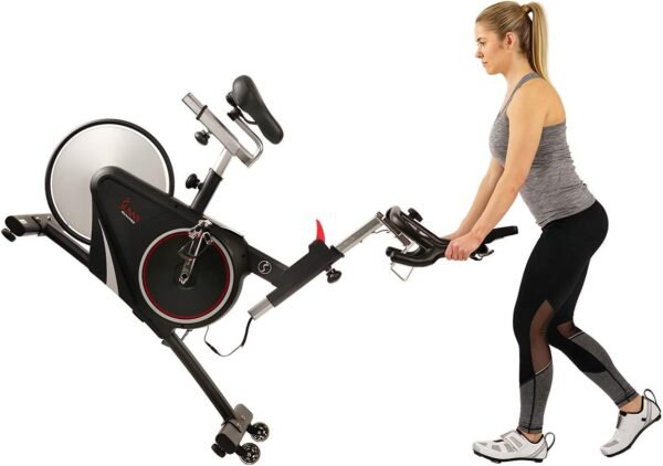 Sunny Health & Fitness Magnetic Rear Belt Drive Indoor Cycling Exercise Bike with RPM Cadence Sensor - SF-B1709, Black - Image 9
