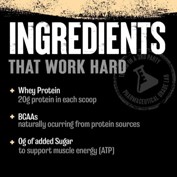Animal 100% Whey Protein Powder – Whey Blend for Pre Workout or Post Workout, Recovery, or an Anytime Low Sugar Protein Boost Meal Replacement with BCAA Branched Chain Amino Acids – Chocolate, 4 lb - Image 7
