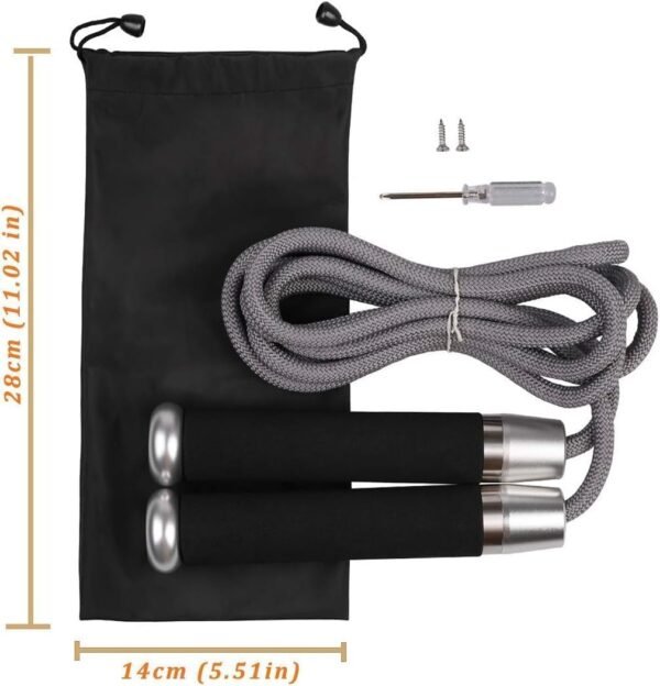 BlitzBite Professional Weighted Jump Ropes 1.41LB Adjustable Speed Skipping Rope Ball Bearings Anti-Slip Handles Boxing MMA Cardio Training Full body Exercise - Image 8