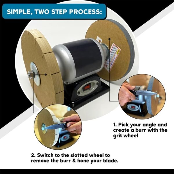 Razor Sharp Edgemaking System 8 Inch Deluxe Blade Sharpening Kit | For 6 Inch Bench Grinder | Made in the USA - Image 6
