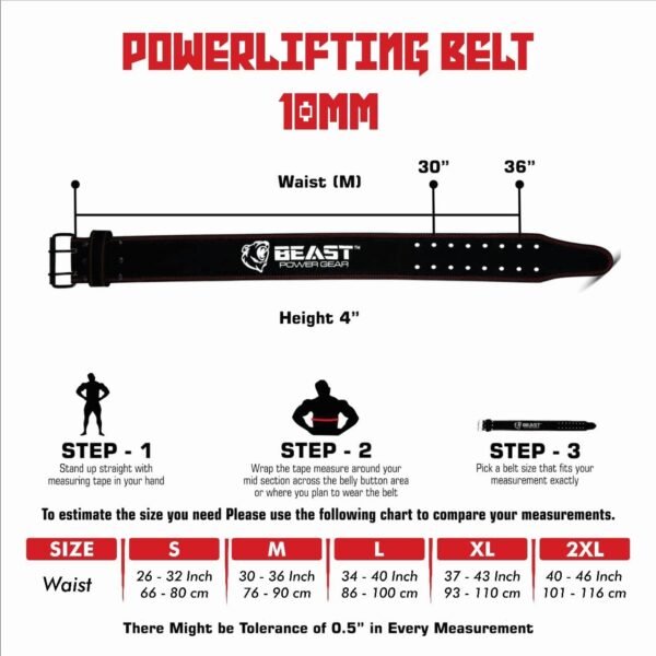 Weight Lifting Belts - Free Strap 4” Wide 10mm Thick for Weightlifting Bodybuilding Powerlifting Belt Superior Back Support Gym Belts for Men Women - Image 8