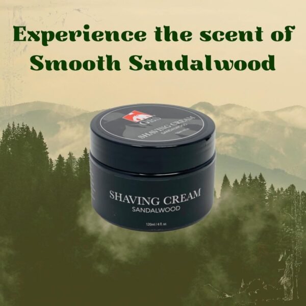 G.B.S Sandalwood Shaving Cream for Sensitive Skin, Hydrates, Nourishes for Close Smooth Shave, Protects Skin from Cuts, Bumps, Redness and Irritation Pack of 3 - Image 4