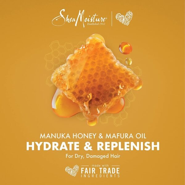 SheaMoisture Hair Mask Moisturizer, Manuka Honey & Mafura Oil, Intensive Hydration Hair Masque, Curly Hair Products, Coconut Oil, Organic Shea Butter, African Rock Fig & Baobab Oil (2 Pack-12 Oz Ea) - Image 9