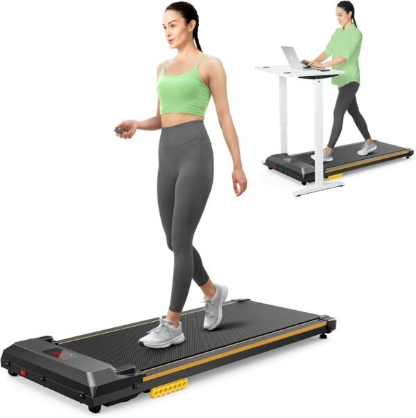 UREVO Under Desk Treadmill, Walking Pad 2 in 1 for Home/Office, Portable Walking Pad Treadmill with Remote Control, LED Display - Image 2