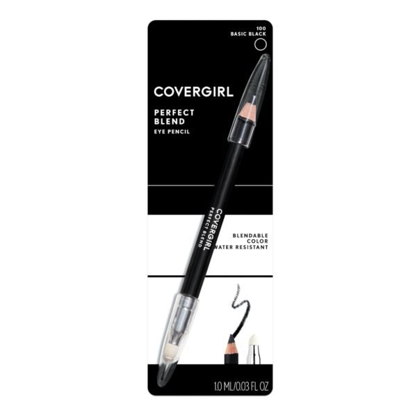 COVERGIRL Perfect Blend Eyeliner Pencil, Basic Black, Eyeliner Pencil with Blending Tip For Precise or Smudged Look, 1 Count - Image 4