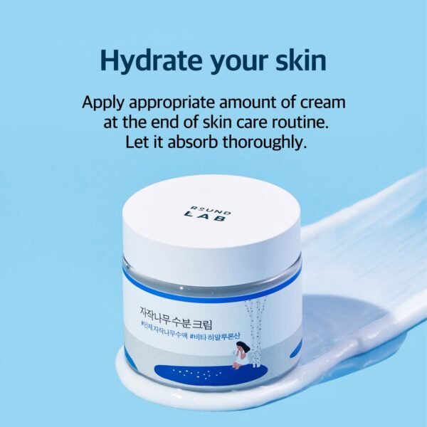 ROUND LAB Birch Juice Moisturizing Cream 2.7 Fl Oz, 48-Hour Deep Hydrating Face Moisturizer with Birch Sap & Vita Hyaluronic Acid for Acne-Prone Skin, Reduces Sebum, Oil, Blackheads, Korean Skin Care - Image 7