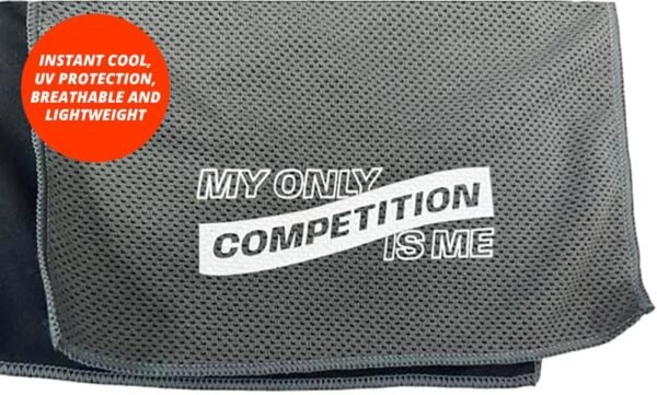 JMarks Cooling Towel (Black) - Instant Cooling & UV Protection - Sports Sweat Rag for Gym, Yoga, Golf - Image 2