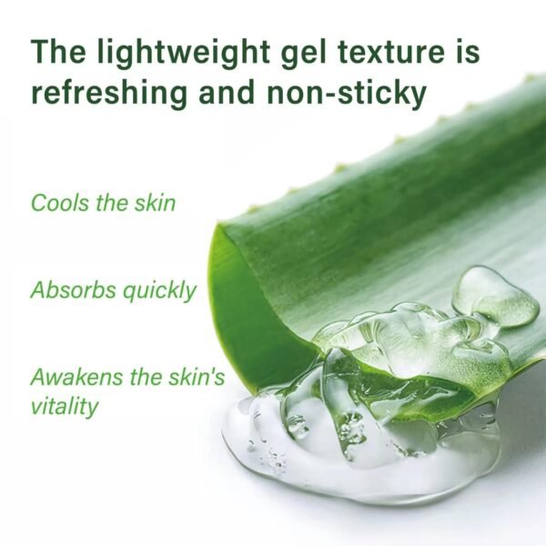 CABAOLY-Organic Aloe Vera Gel Natural Pure Aloe Vera Gel Face Gel, Non-Sticky Aloe Vera Gel That Naturally Moisturizes and Relieves Sunburn and Deeply Moisturizes - Image 4