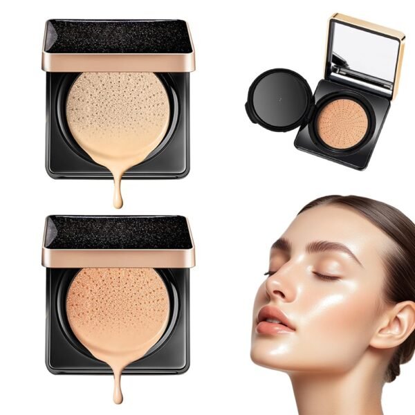 Air Cream Foundation, 2025 New Moisturizing Cream Foundation, Moisturizing Cream Foundation Long Lasting Matte Concealer for All Skin, Create Natural Look (2 PCS, One Size) - Image 2