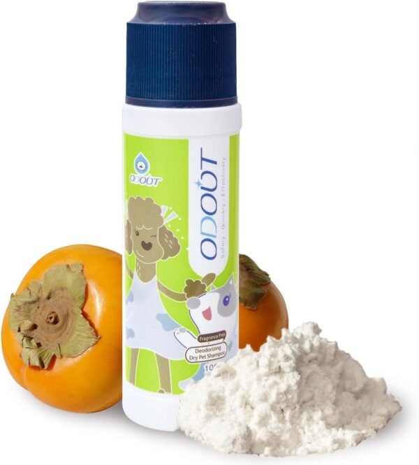 Waterless Dry Shampoo Powder for Dogs, No Rinse Pet Shampoo Deodorizer Powder - Baking Soda & Persimmon Extract Natural for Dog and Cat, No Fragrance, 3.5oz (100g) - Image 2