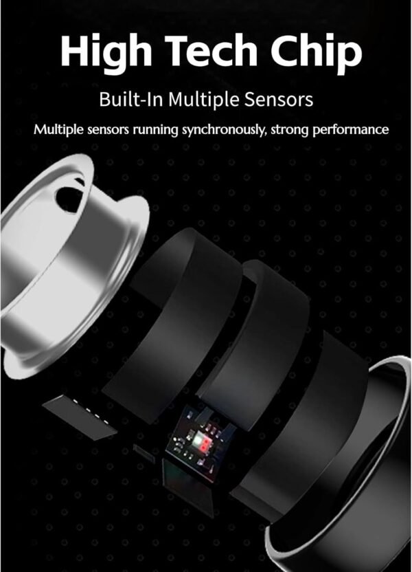 Smart Tracker Health Ring for Women & Men, IP68 Waterproof Wearable Fitness Tracker Ring Rechargeable with Sleep Monitoring Step Counting Camera Control Heart Rate (8) - Image 8