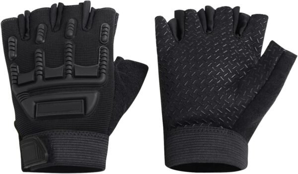 Kids Half Finger Sports Gloves with Grip - Non-Slip Gel Monkey Bar Glove, Protective Dirt Bike, Cycling, Fishing, Climbing, Gymnastics Glove for Boys Girls - Image 6
