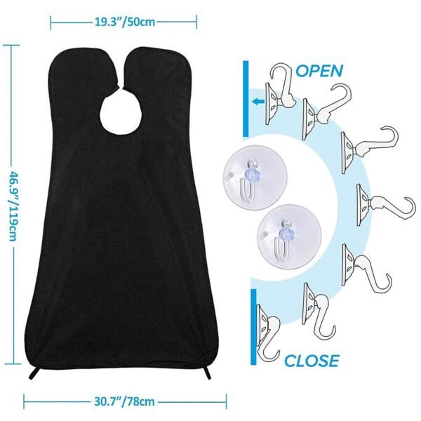 Beard Bib Apron, Mens Beard Hair Catcher for Shaving and Trimming, Non-Stick Beard Shave Cape, Grooming Accessories Tools & Gifts for Husband or Dad - Image 5