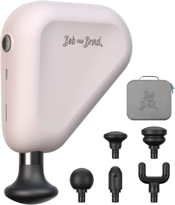 BOB AND BRAD Air 2 Mini Massage Gun 12MM Amplitude with 4800 mAh Battery, Portable Deep Tissue Percussion Muscle Massage Gun with Type-C Charging for Muscle Pain Relief, Pink, FSA and HSA Eligible - Image 2