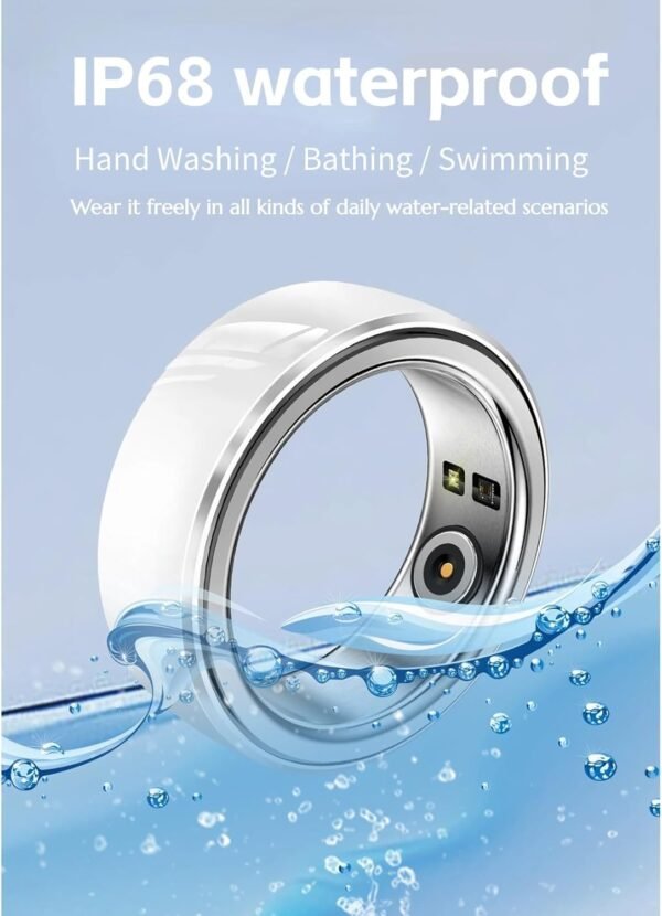 Smart Tracker Health Ring for Women & Men, IP68 Waterproof Wearable Fitness Tracker Ring Rechargeable with Sleep Monitoring Step Counting Camera Control Heart Rate (8) - Image 7