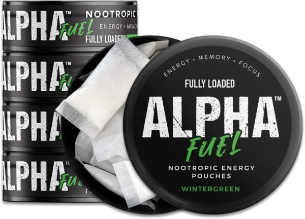 Fully Loaded Alpha Fuel Nootropic Pouches (Wintergreen Fuel) - Nootropic Energy Pouches with Caffeine, Alpha GPC, Tyrosine, Taurine, Guarana and More - Image 2