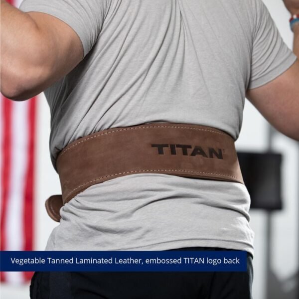 Titan Fitness Medium Weightlifting Belt, 26" - 33" 4-Inch-Wide Belt, 10mm Thick, Powerlifting, Deadlifts - Image 4
