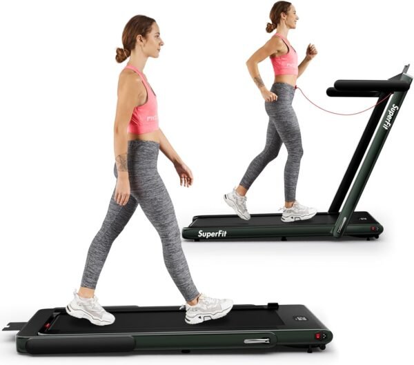 Goplus 1100W Folding Treadmill Electric Motorized Power Fitness Running Machine w/Support - Image 2