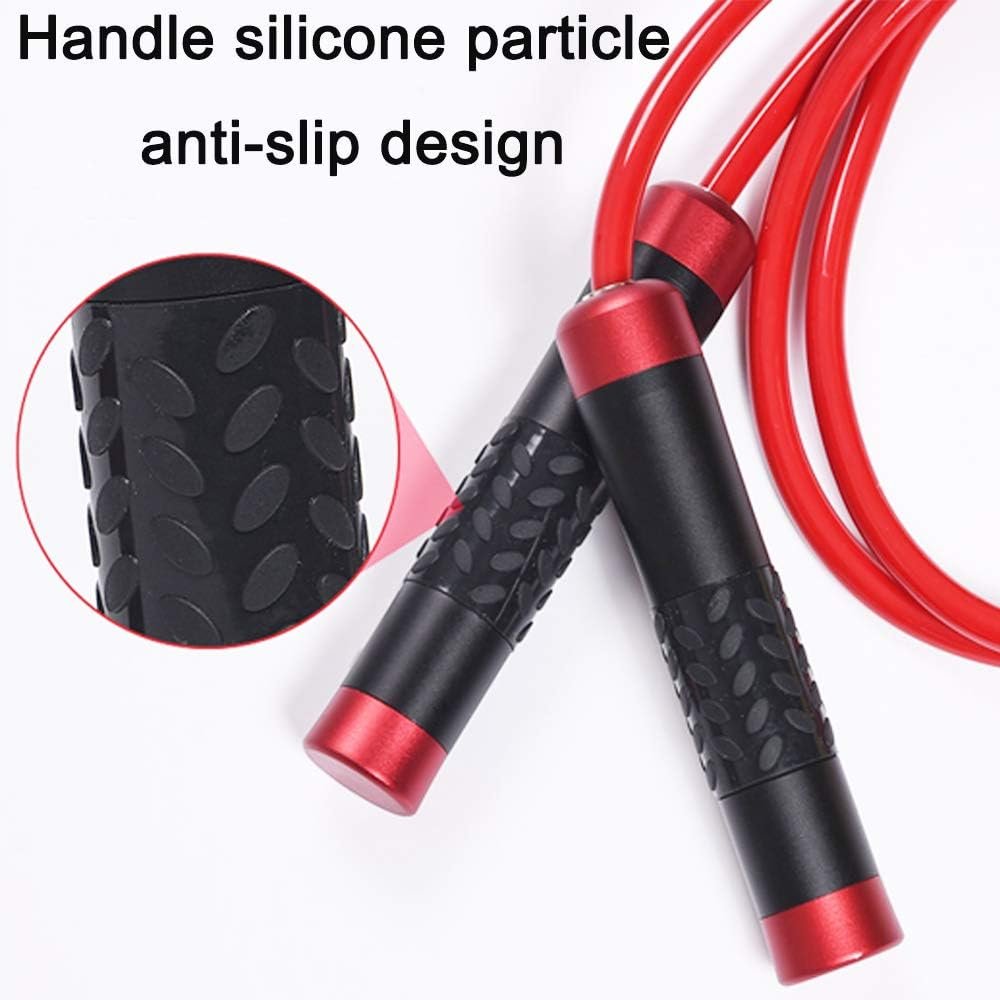Weighted Jump Rope for Women,Men,Heavy Jump Rope with Adjustable Bold PVC Rope,Ball Bearing Aluminum Handle,Great for Crossfit Training, Boxing, and MMA Workouts - Image 5