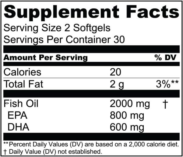Essential Elements Omega-3 Fish Oil Supplement with EPA & DHA | Fatty Acids for Immune, Heart & Cognitive Support | 60 Softgels - Image 3