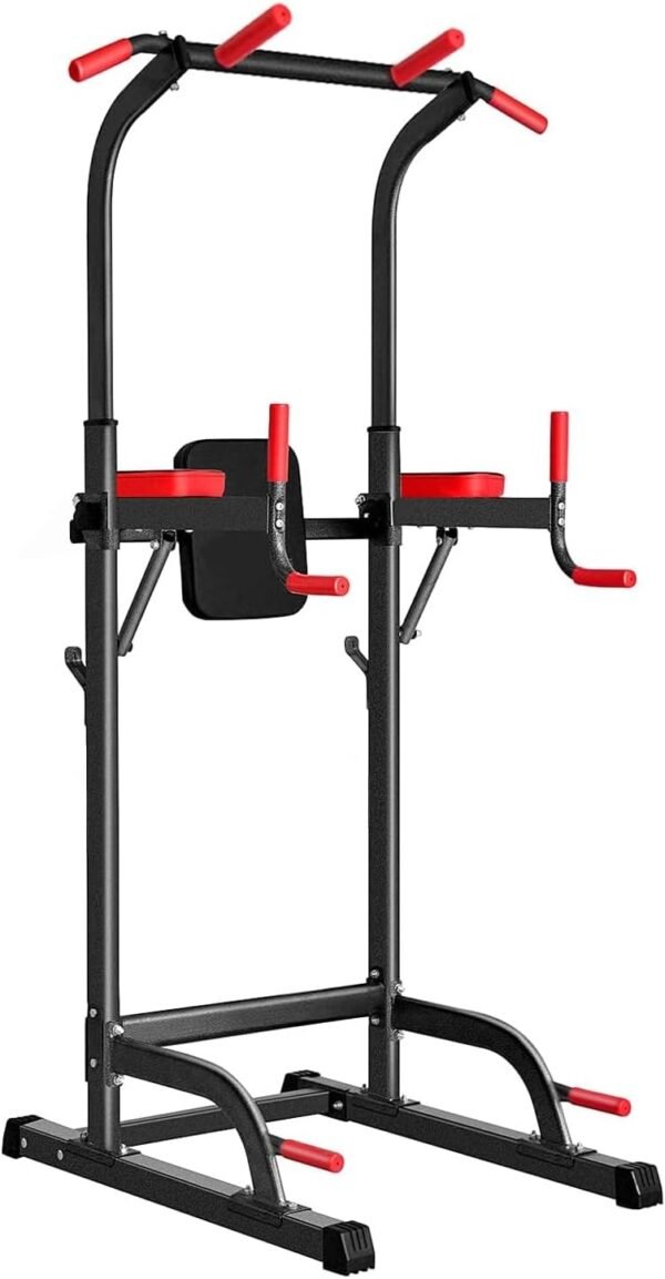 Power Tower Dip Station, Pull Up Bar Station & Multi-Function Gym Equipment For Home Strength Training Adujustable Height Up to 85.5",Load 350LBS - Image 2