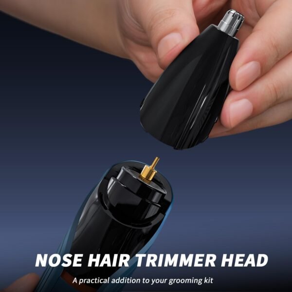 Body Hair Trimmer for Men, Mens Body Groomer with Beard Trimmer & Nose Hair Trimmer Dual-Head Trimmer, No Nick Shaver Electric Razor for Men Face Pubic Hair, All-in-One Ultra-Sharp Blade - Image 3