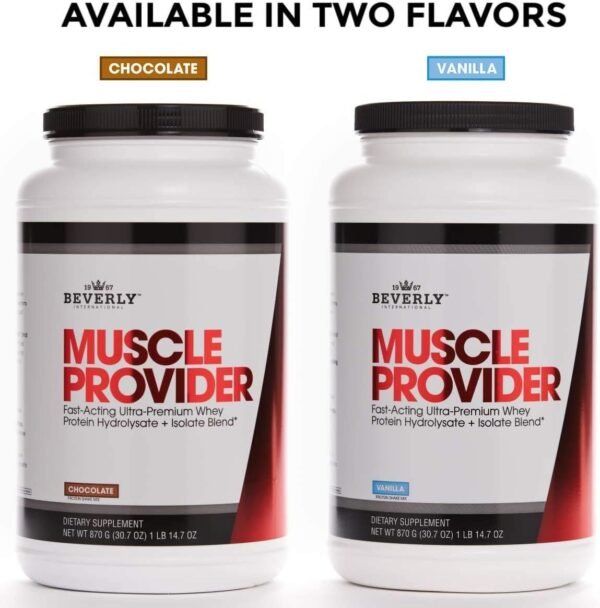 Beverly International Muscle Provider, 30 Servings, Chocolate. Super-Fast-Absorbing Whey Protein Powder for Recovery, Lean Muscle. Fills Your Muscles, not Your Stomach. Tastes Like ice Cream - Image 5