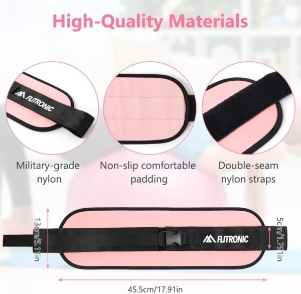 Exercise Hip Thrust Belt, Glute Trainer, Adjustable Hip Thrust Belt with Extra Padding for Dumbbells Kettlebells Gym Fitness Bodybuilding Weightlifting - Image 4