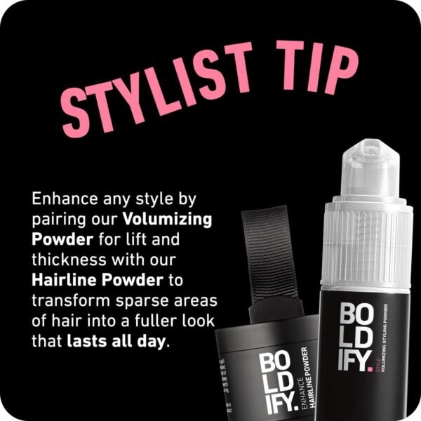 BOLDIFY Hair Texture Powder and Volumizer - Styling for Thinning Hair - Volumizing Powder for Women & Men - Travel Size - Image 9