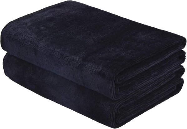 Home Gyms Towel for Men Women Microfiber Gym Towels Cycling Workout Sweat Towel Set Quick Dry Exercise Sports Travel Towel Fast Drying 2-Pack (Black x2) - Image 3