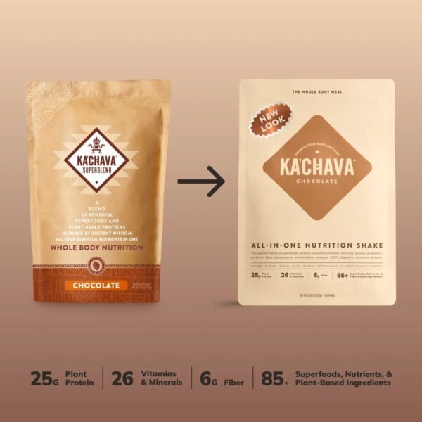 Ka’Chava All-In-One Nutrition Shake Blend, 85+ Superfoods & Nutrients, Meal Replacement, Greens Plant-Based Superfood Powder Protein Drink, Digestive Enzymes & Probiotics, Vegan Dairy Gluten Free, 2lb - Image 3