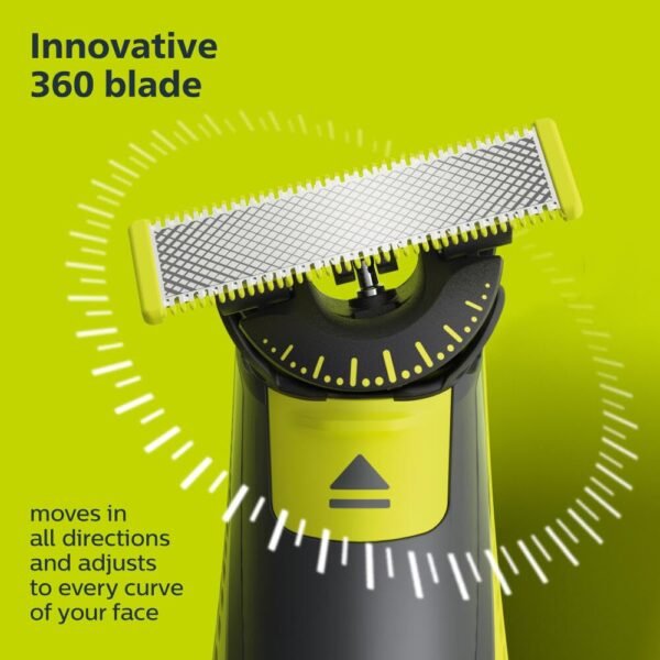 Philips Norelco OneBlade 360 Blade, Genuine Replacement Blade, Face/Body Kit, for OneBlade Electric Shaver and Trimmer, Durable Stainless Steel, Trim, Edge and Shave, QP614/80 - Image 7