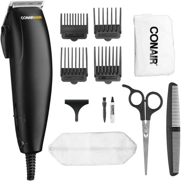 ConairMAN Dual Voltage, Hair Clippers for Men, 12-piece Hair Clipper, Great for Travel - Image 2