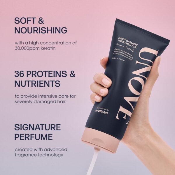 Deep Damage Hair Treatment Mask Ex 320 ml/10.82fl.oz | Protein-Rich Nourishment | Deep Conditioner for Dry Damaged Hair | Fast & Easy Hair Mask | Deep Conditioning & Moisturizing | K-Beauty - Image 3