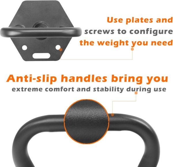 Adjustable Kettlebell Handle Hex Exercise Fitness Kettlebell Grip Training & Weightlifting Equipment for Men Women Strength, Conditioning & Cross-Training - Image 3