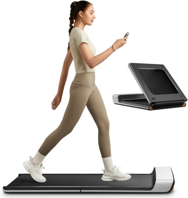 WALKINGPAD P1 Folding Treadmill, Ultra Slim Foldable Treadmill Smart Fold Walking Pad Portable Walking/Jogging Machine with App & Remote Control Grey - Image 2