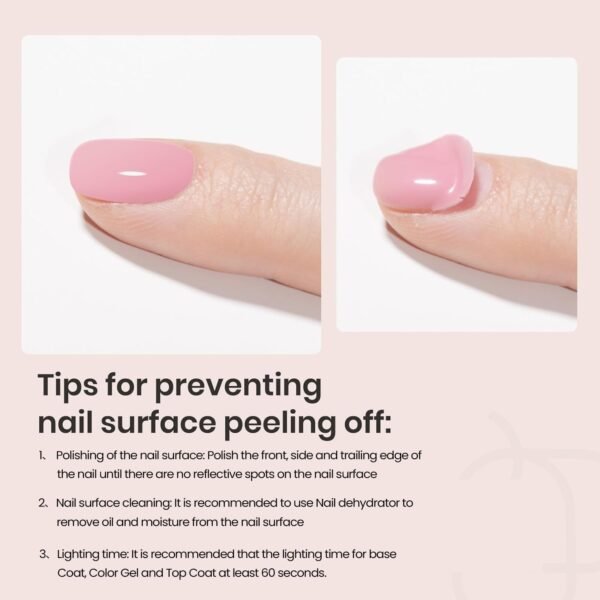 Beetles 2 Pcs 15ml No Wipe Gel Top Coat and Base Coat Set - Shine Finish and Long Lasting, Soak Off LED Nail Lamp Gel Base Top Coat Finish Nail Art Design Manicure Valentine’s Day Gifts for Women - Image 9