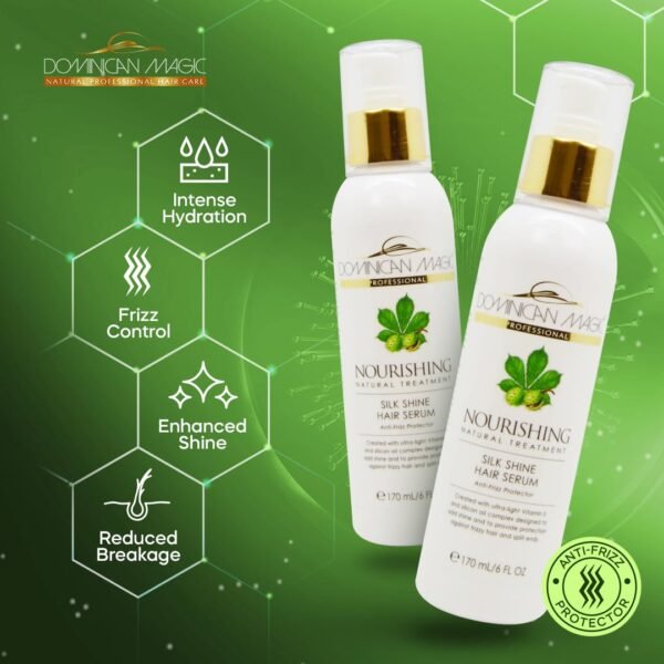 DOMINICAN MAGIC Nourishing Hair Styling Serum, Anti-Frizz Serum & Hydrating Hair Treatment for Dry, Frizzy Hair, 6oz - Image 4