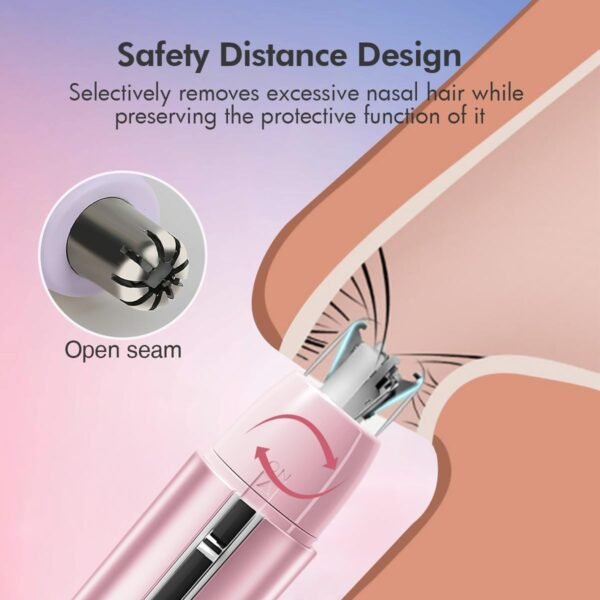 TOUCHBeauty Portable Ear Nose Hair Trimmer for Women, Womens Nose Hair Trimmer, Nose Hair Trimmer, Ladies Nose Hair Trimmer, Mini Sized Battery Powered, Easy Cleansing - Image 5