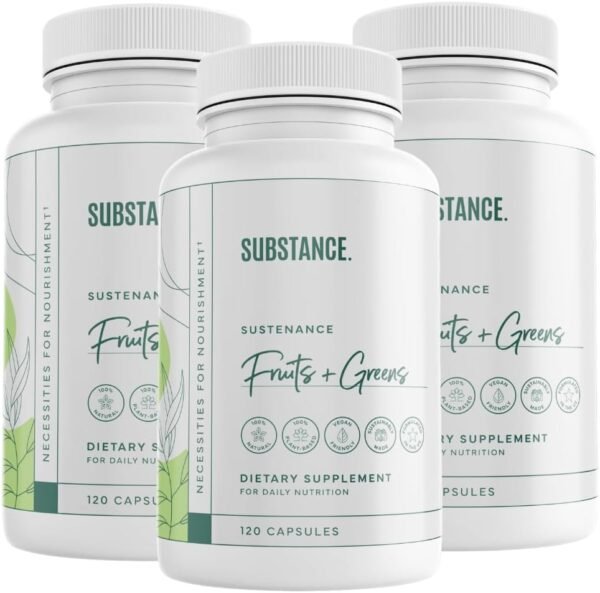 Nature's Sustenance Daily Greens, Fruits & Veggies Supplement - Superfood Vitamin Capsules - Enhance Energy, Mental Clarity, & Overall Wellness - US Made, Vegan-Friendly - 90 Servings. - Image 2