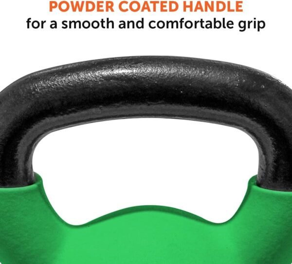 GYMENIST Kettlebell Fitness Iron Weights with Neoprene Coating Around The Bottom Half of The Metal Kettle Bell - Image 5