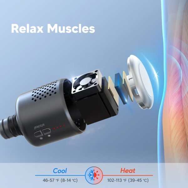 arboleaf Massage Gun Head with Heat and Cool, Hot and Cold Massage Gun Head for Muscle Pain Relief Deep Tissue Muscle Massager Accessories Rechargeable Heated Gun Head - Image 5