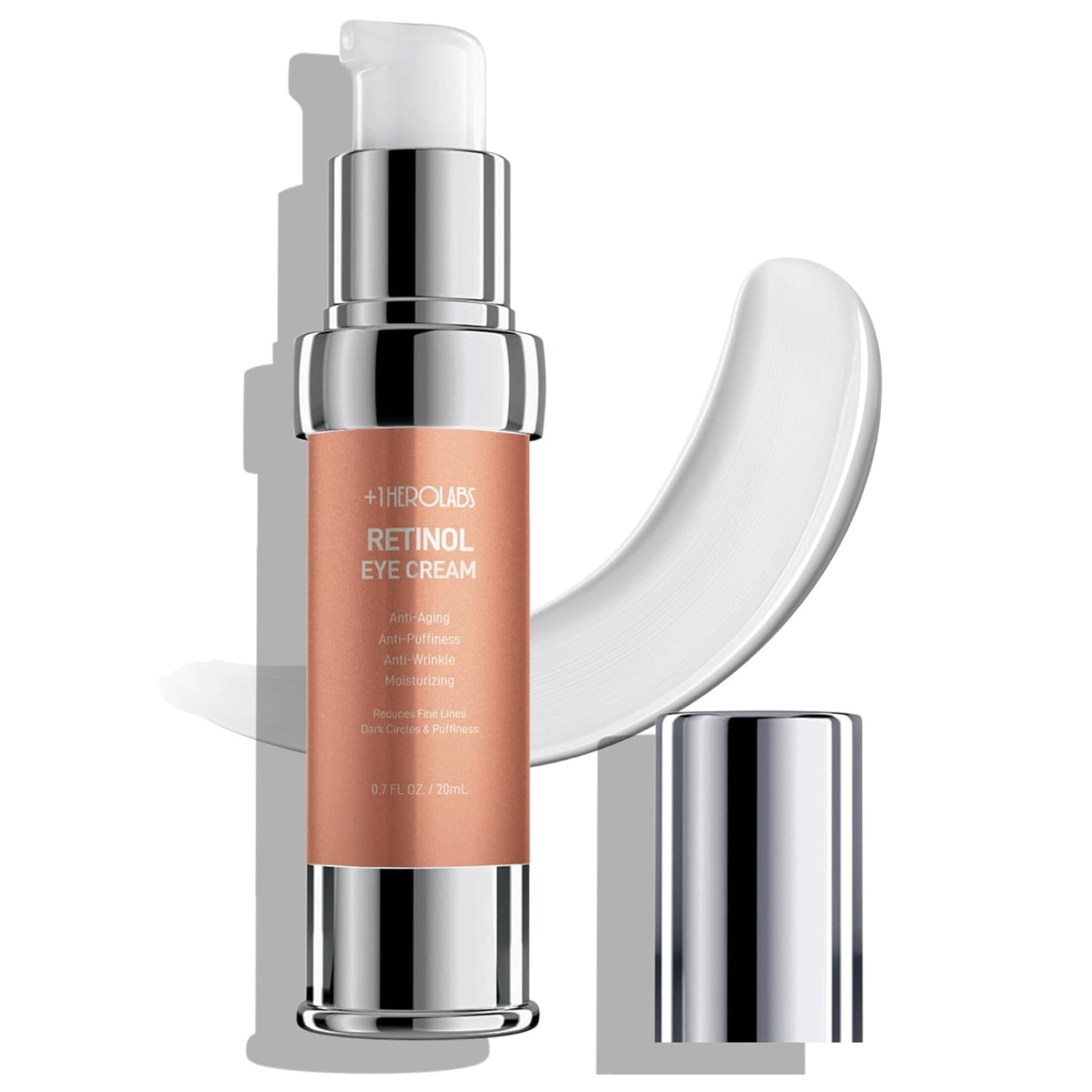 Retinol Eye Cream for Dark Circles and Puffiness, Anti Aging Under Eye Cream with Hyaluronic Acid, Retinol & Collagen to Fight Fine Lines, Wrinkles & Dark Spots - Image 2